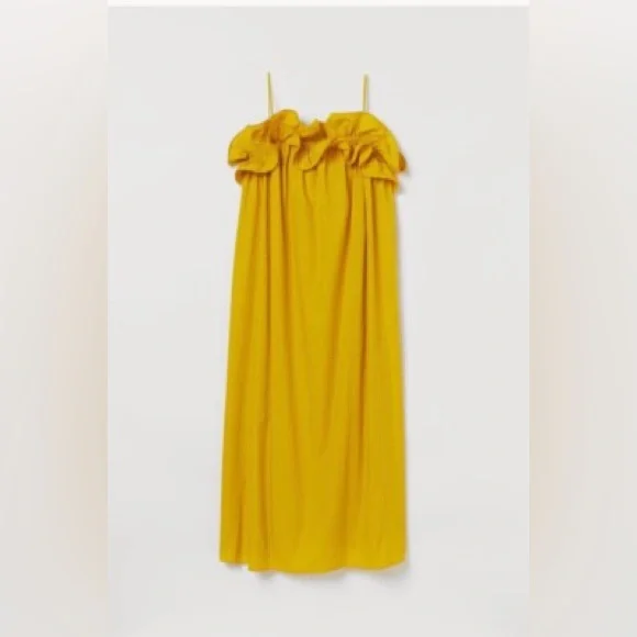 H&M Strapless Yellow Dress EXCELLENT CONDITIONS
 LIKE NEW - Picture 3 of 13